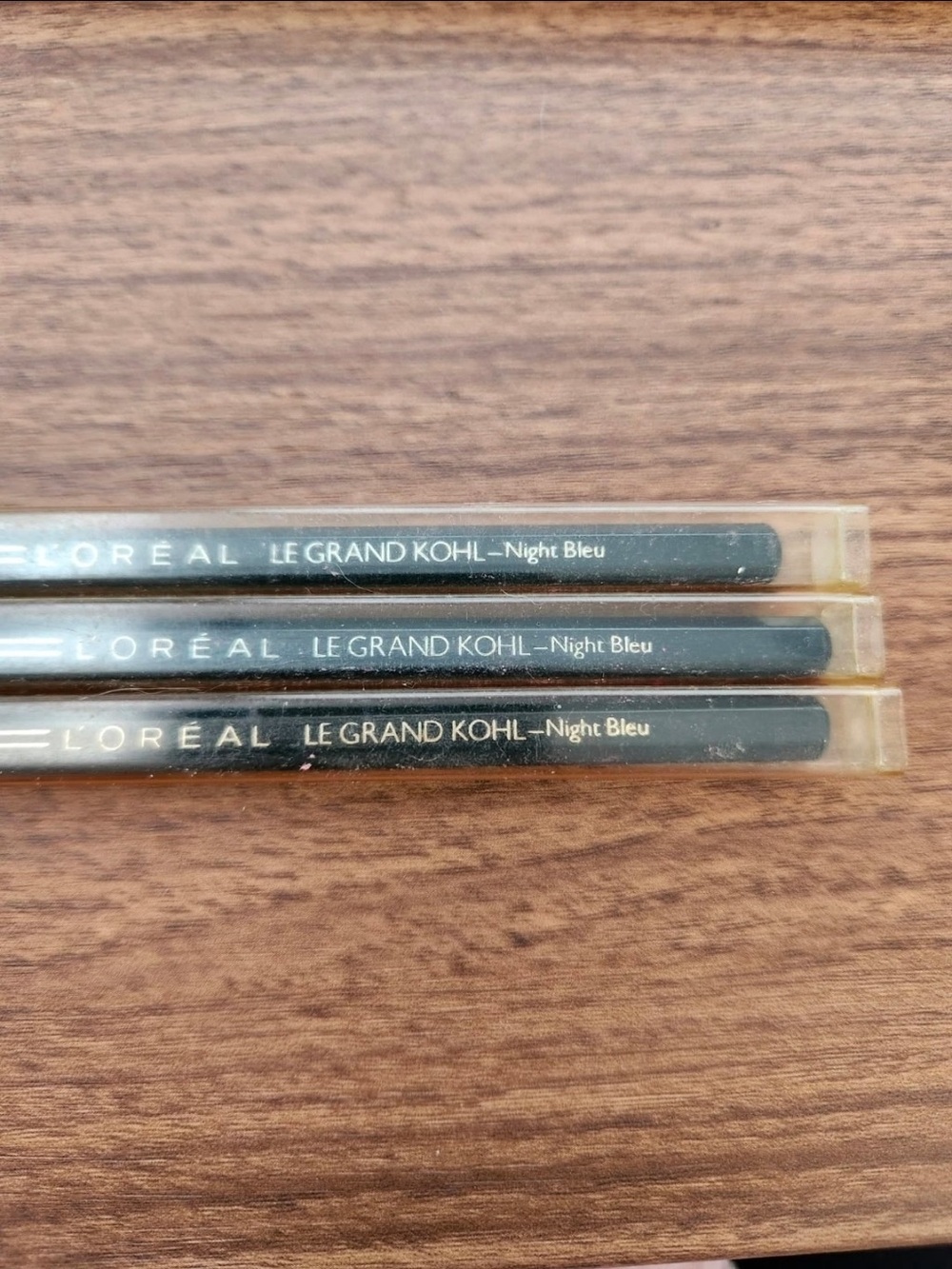 nib (3) L'OREAL Le Grand Kohl Eye Pencil Eye Liner- NIGHT BLEU rare! - Picture 2 of 3